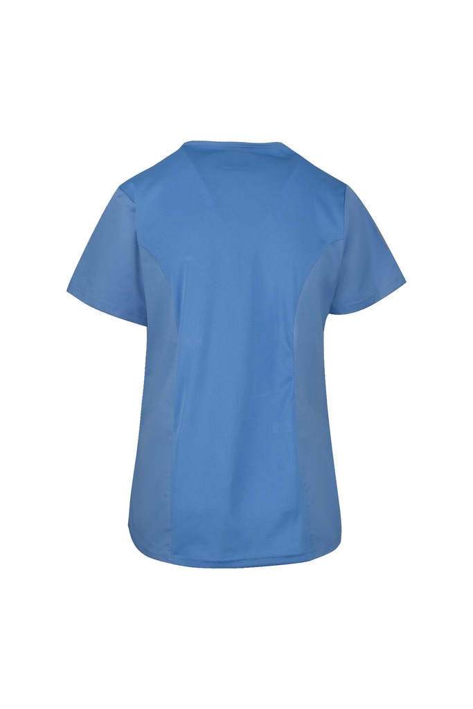 Pyjama SANDY bleu ciel avec bord cote Femme